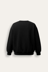 Smiley Girls Black Sweatshirt with Smiley Face Print - Brand Threads