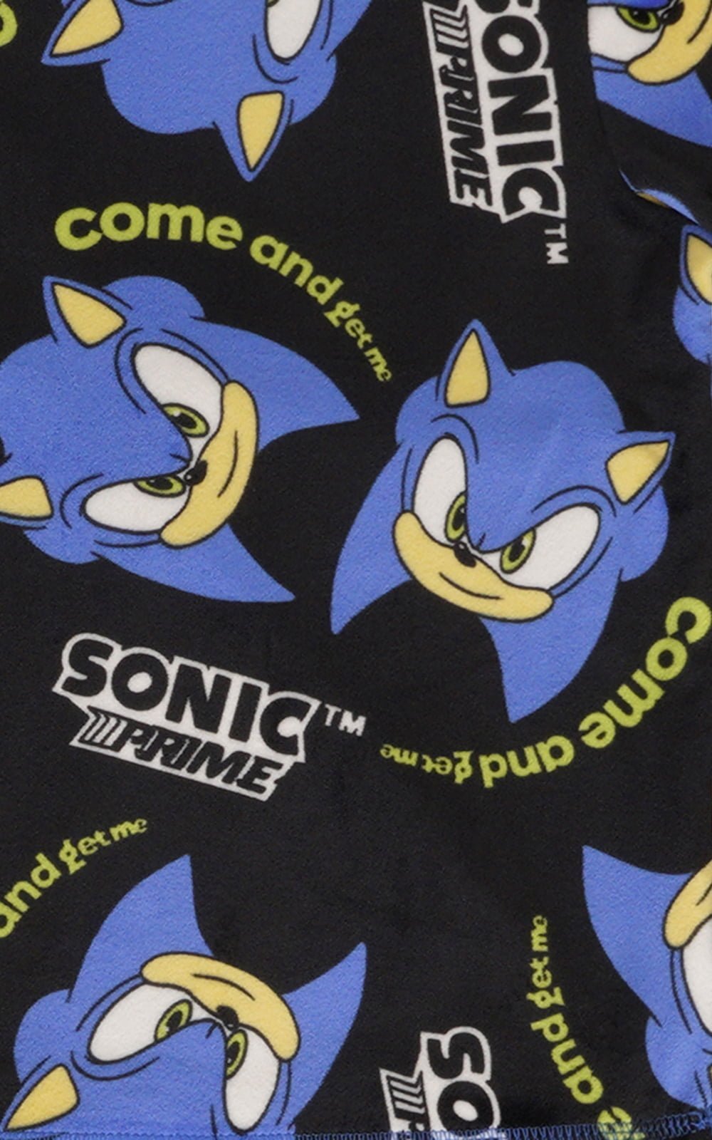 Sonic Prime Boys Black All Over Print Pyjama Set - Brand Threads