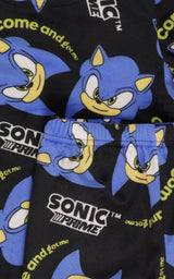 Sonic Prime Boys Black All Over Print Pyjama Set - Brand Threads