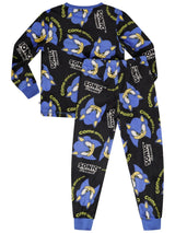 Sonic Prime Boys Black All Over Print Pyjama Set - Brand Threads