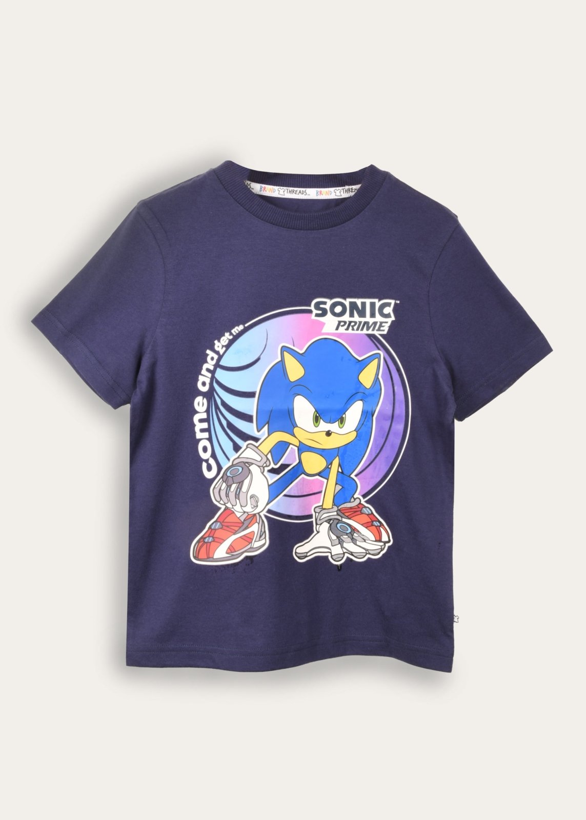 Sonic Prime Boys Navy T - Shirt With Sonic Prime Print Daywear - Brand Threads