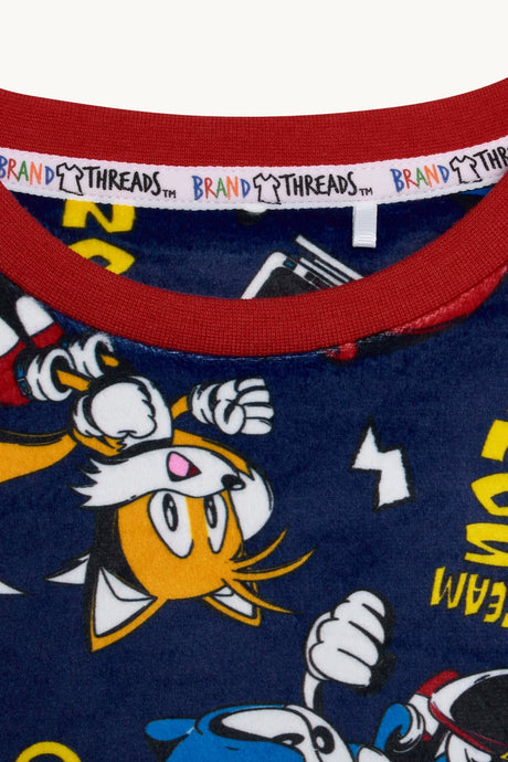 Sonic The Hedgehog Fleece Twosie Pyjama Set - Brand Threads