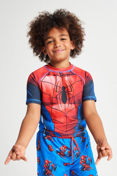 Spiderman Rash Vest and Shorts - Brand Threads