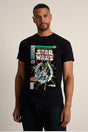 Star Wars Men's Black Classic Comic Book Cover T-Shirt - Brand Threads