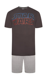 Star Wars Mens Grey T-Shirt & Shorts Pyjama Set - Brand Threads