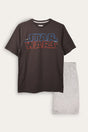 Star Wars Mens Grey T-Shirt & Shorts Pyjama Set - Brand Threads