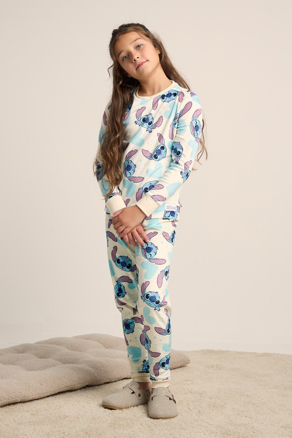 Stitch Girls Fleece Pyjama Set - Brand Threads