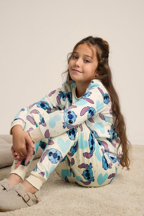 Stitch Girls Fleece Pyjama Set - Brand Threads