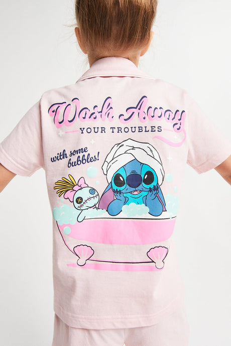 Stitch Girls Short Pyjama Set - Brand Threads