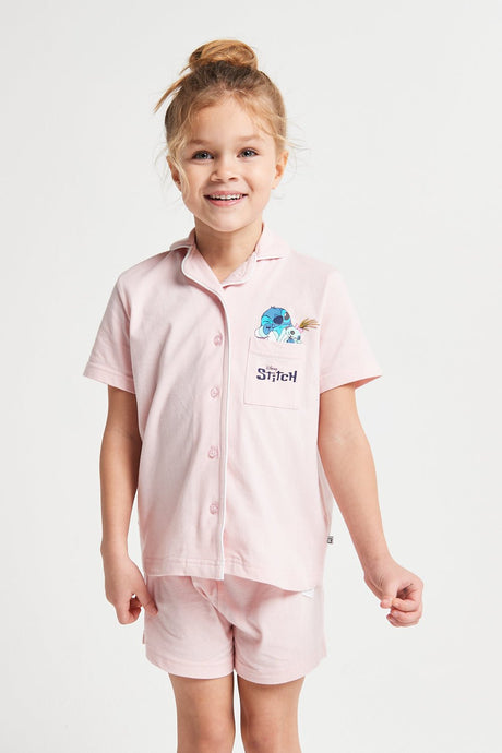 Stitch Girls Short Pyjama Set - Brand Threads