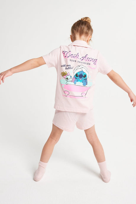 Stitch Girls Short Pyjama Set - Brand Threads