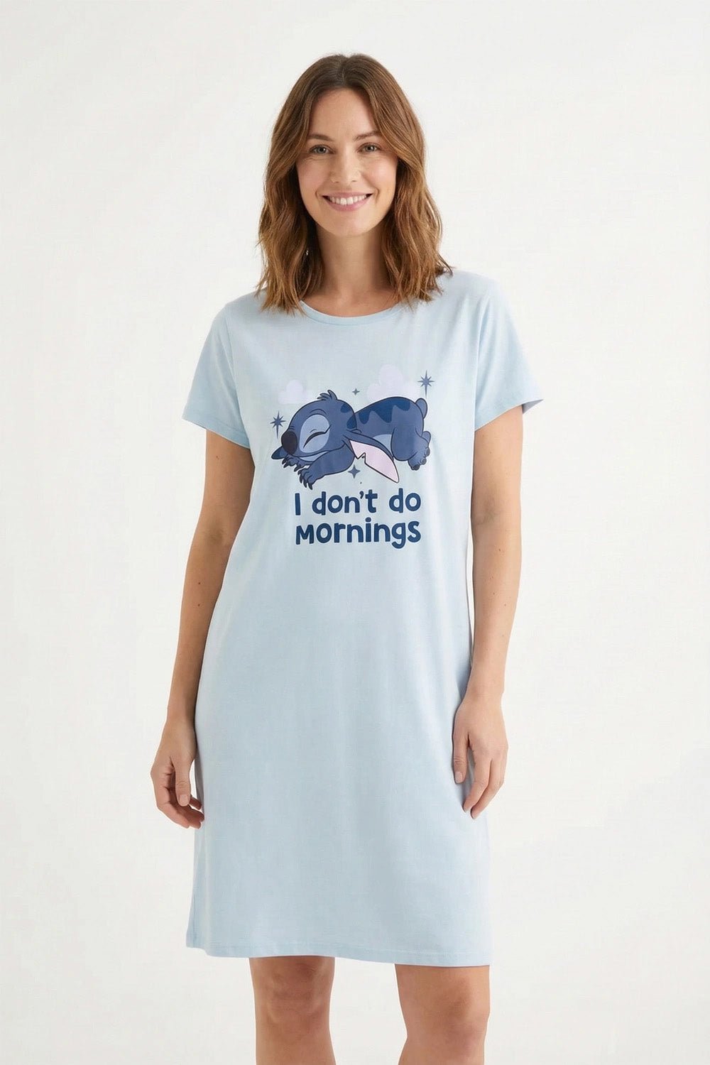 Stitch Women's Blue Nightdress Short Sleeve - Brand Threads