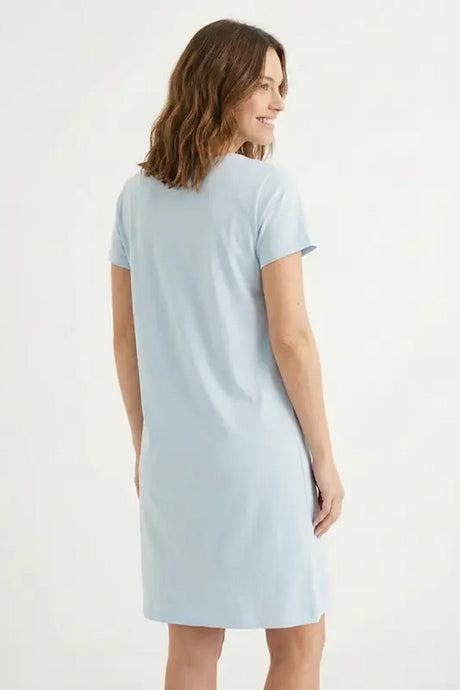 Stitch Women's Blue Nightdress Short Sleeve - Brand Threads