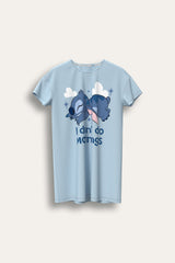 Stitch women's blue nightdress short sleeve - Brand Threads