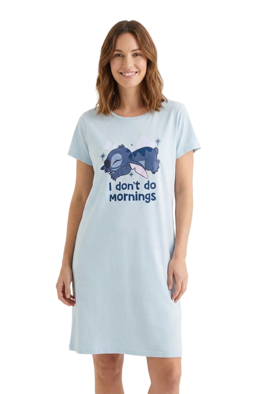 Stitch Women's Blue Nightdress Short Sleeve - Brand Threads