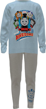 Thomas and Friends Boys Pyjamas Long Sleeved Kids Set Official Merchandise - Brand Threads