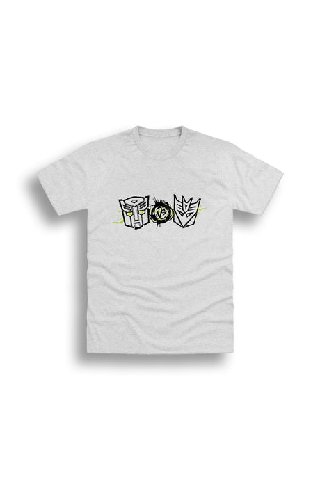 Transformers Men’s T-Shirt – Grey Cotton Blend Short Sleeve Tee - Brand Threads