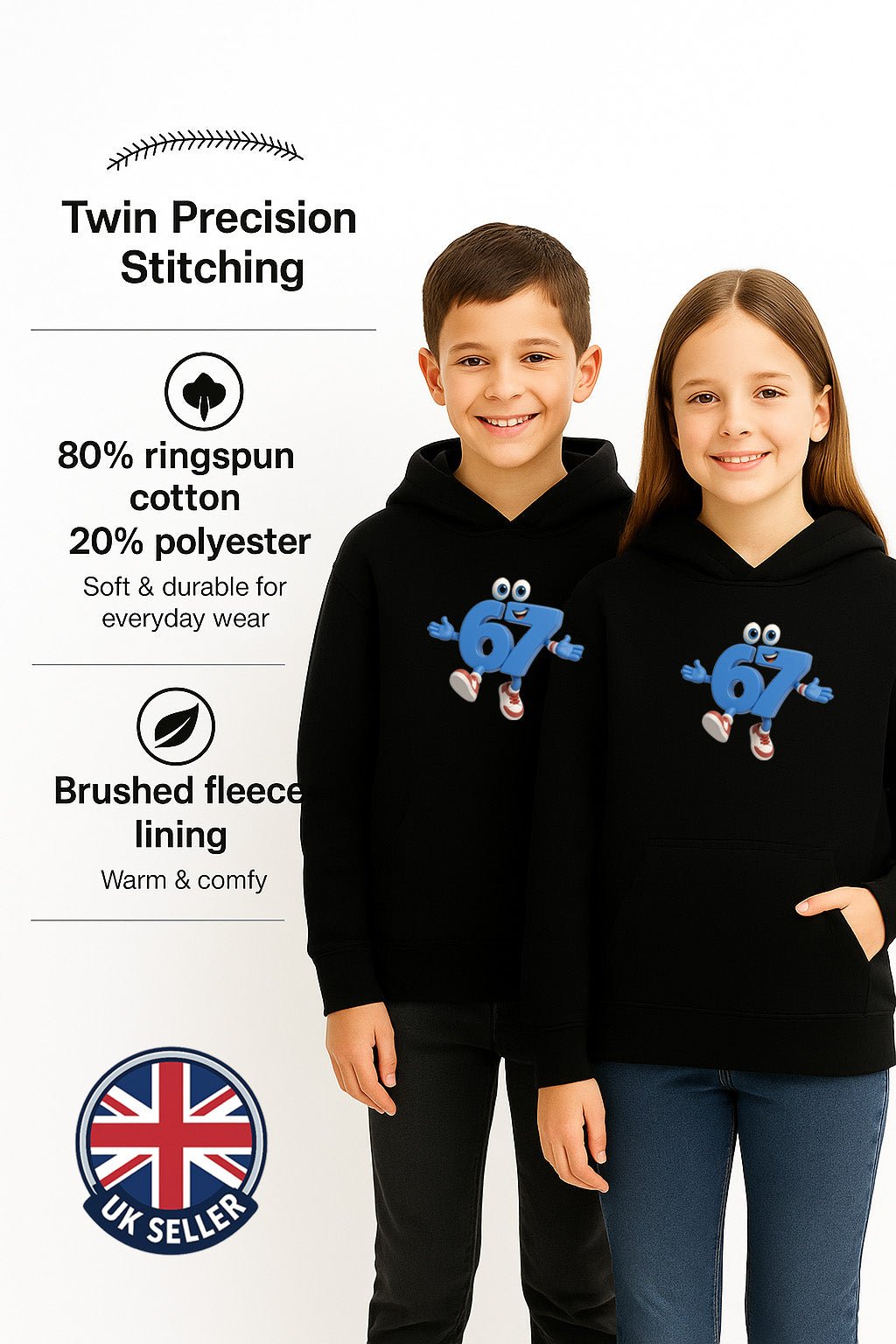 Unisex 67 Brainrot Hoodie - Brand Threads