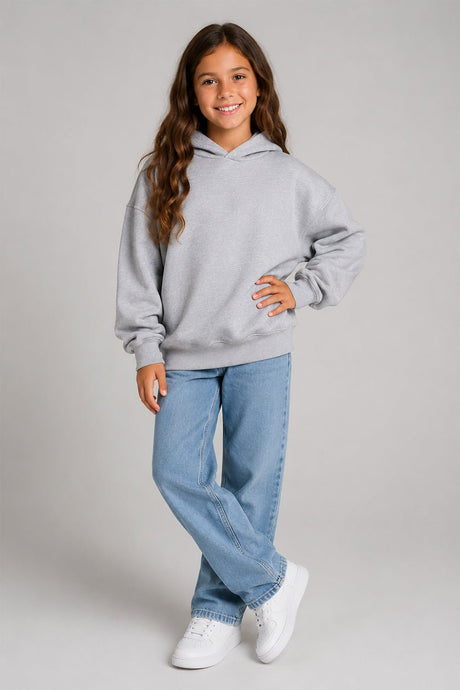 Unisex Kids Drop Shoulder Hoodie - Brand Threads