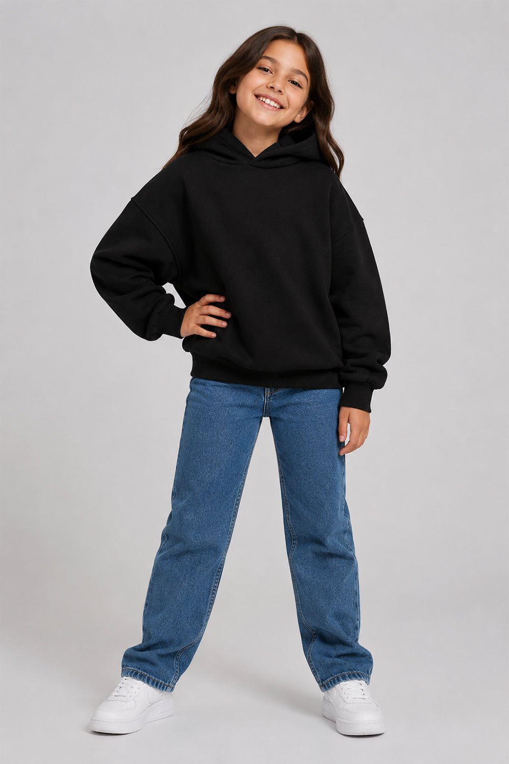 Unisex Kids Drop Shoulder Hoodie - Brand Threads
