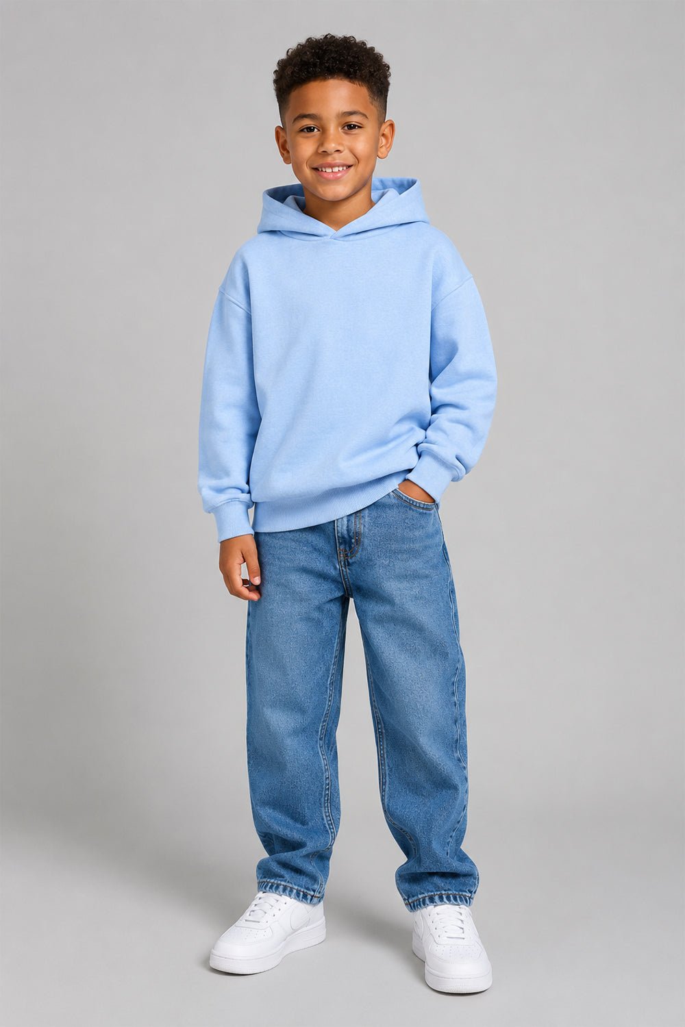 Unisex Kids Drop Shoulder Hoodie - Brand Threads