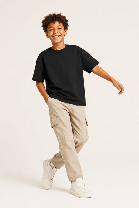 Unisex Kids Drop Shoulder T Shirt - Brand Threads