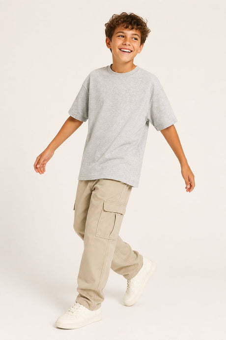 Unisex Kids Drop Shoulder T Shirt - Brand Threads