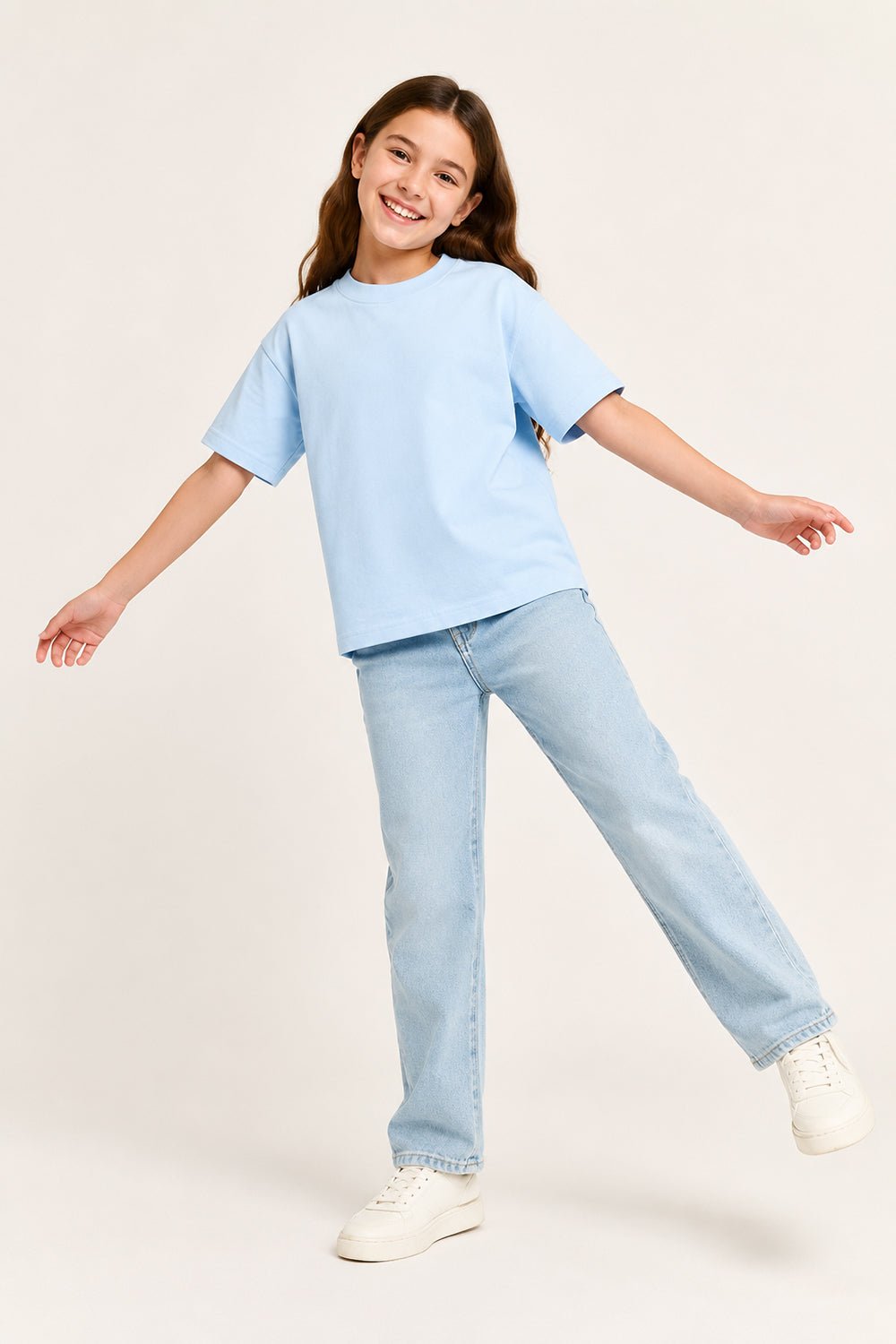 Unisex Kids Drop Shoulder T Shirt - Brand Threads