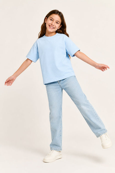 Unisex Kids Drop Shoulder T Shirt - Brand Threads