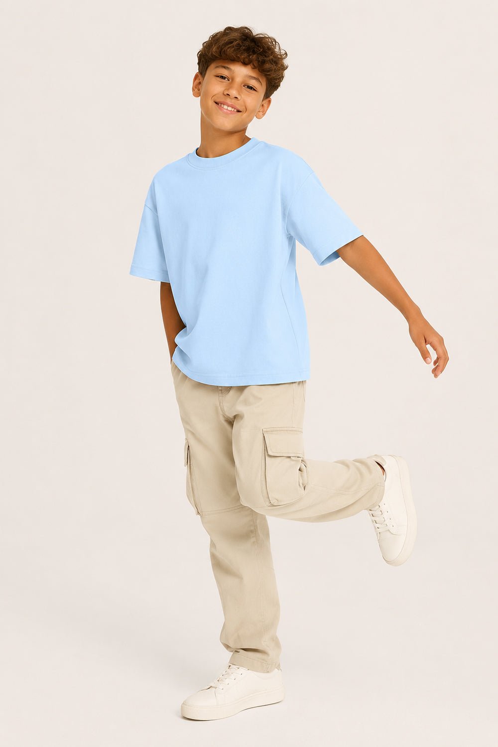 Unisex Kids Drop Shoulder T Shirt - Brand Threads