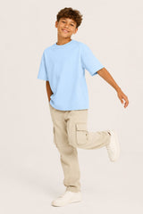 Unisex Kids Drop Shoulder T Shirt - Brand Threads