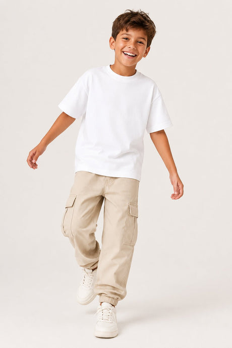 Unisex Kids Drop Shoulder T Shirt - Brand Threads