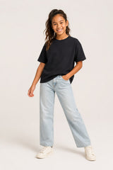 Unisex Kids Drop Shoulder T Shirt - Brand Threads