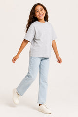 Unisex Kids Drop Shoulder T Shirt - Brand Threads