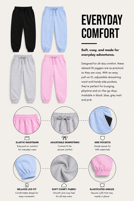 Unisex Kids Joggers - Brand Threads