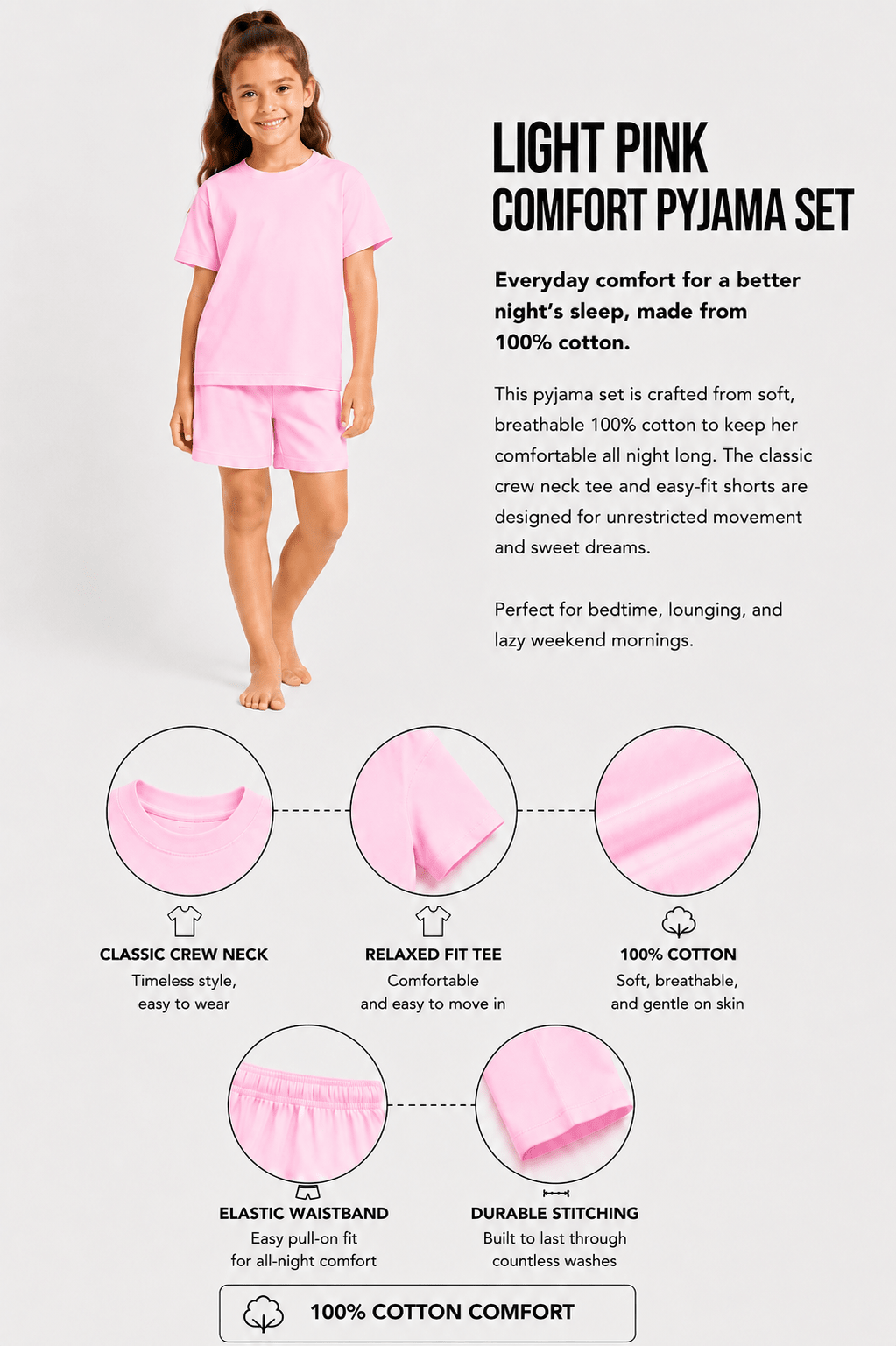 Unisex Kids Short Pyjama Set - Brand Threads