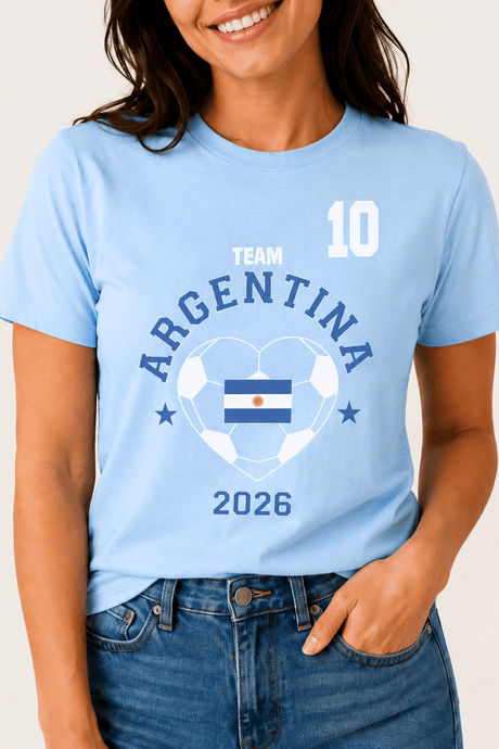 Women's Argentina Football T-Shirt - Brand Threads
