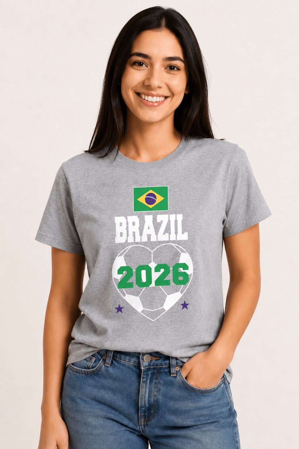 Women's Brazil Football T-Shirt - Brand Threads