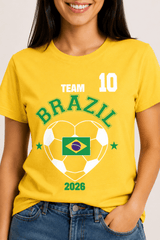 Women's Brazil Football T-Shirt - Brand Threads
