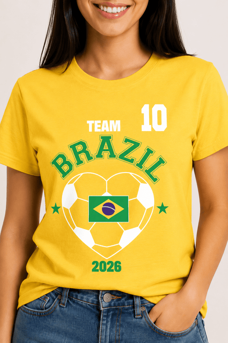 Women's Brazil Football T-Shirt - Brand Threads