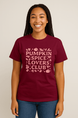 Women's Pumpkin Spice Lovers Club Maroon T-Shirt - Brand Threads