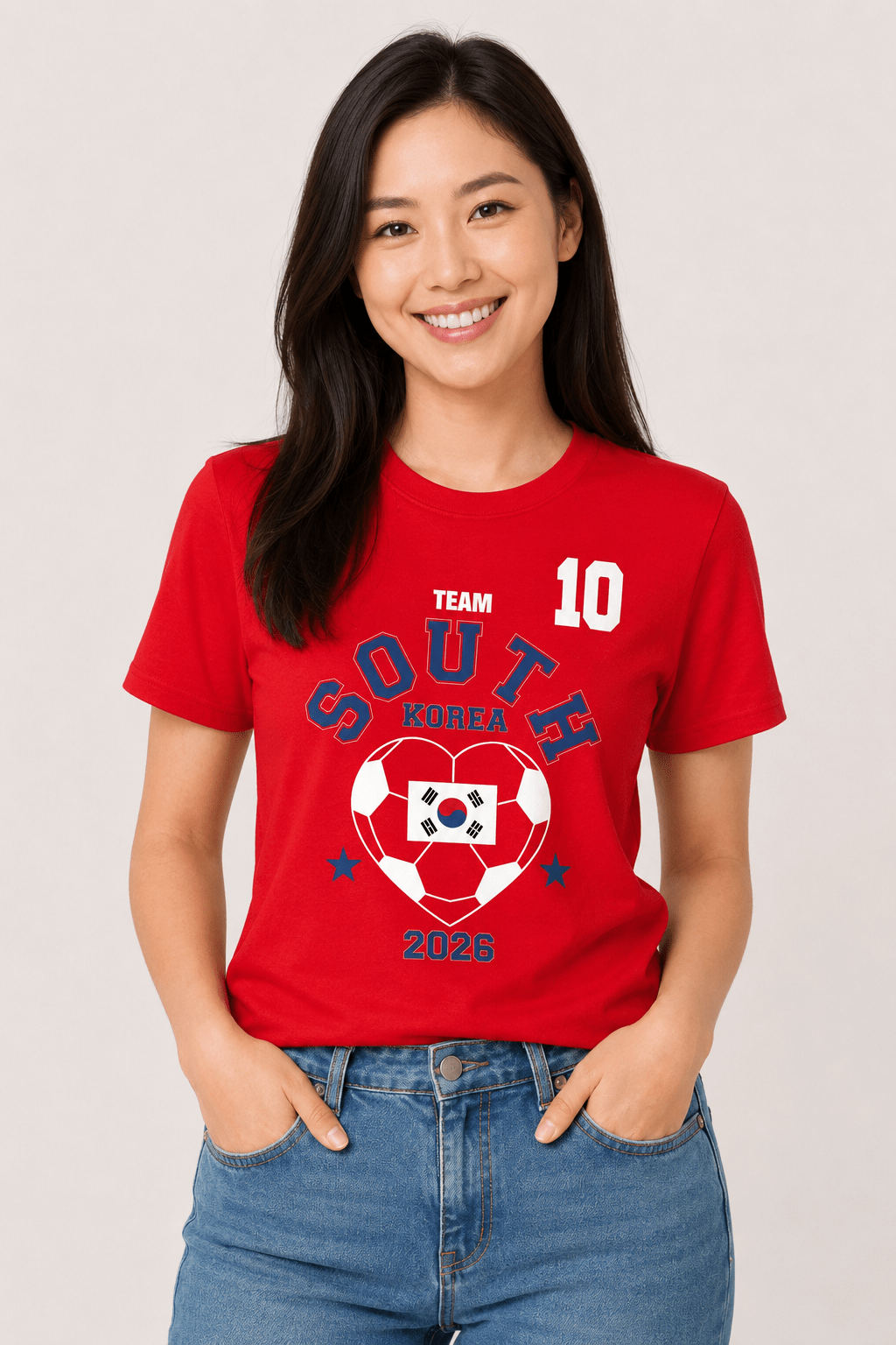 Women's South Korea Football T-Shirt - Brand Threads