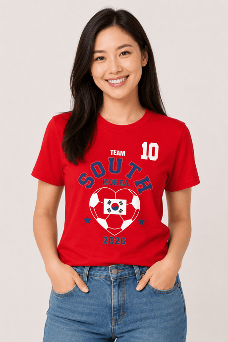 Women's South Korea Football T-Shirt - Brand Threads