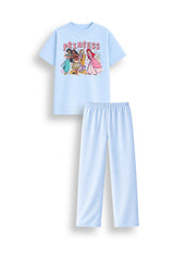 Disney Princess Girls Blue Long Pyjama Set
