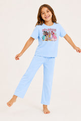 Disney Princess Girls Blue Long Pyjama Set