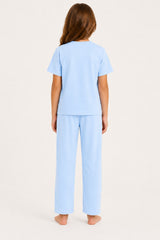 Disney Princess Girls Blue Long Pyjama Set