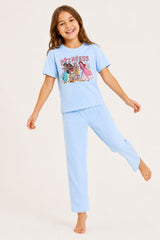 Disney Princess Girls Blue Long Pyjama Set