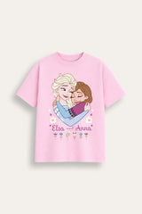 Girls Frozen Elsa and Anna T-Shirt