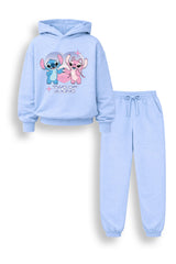 Disney Lilo & Stitch Girls Light Blue Hoodie and Jogger Set
