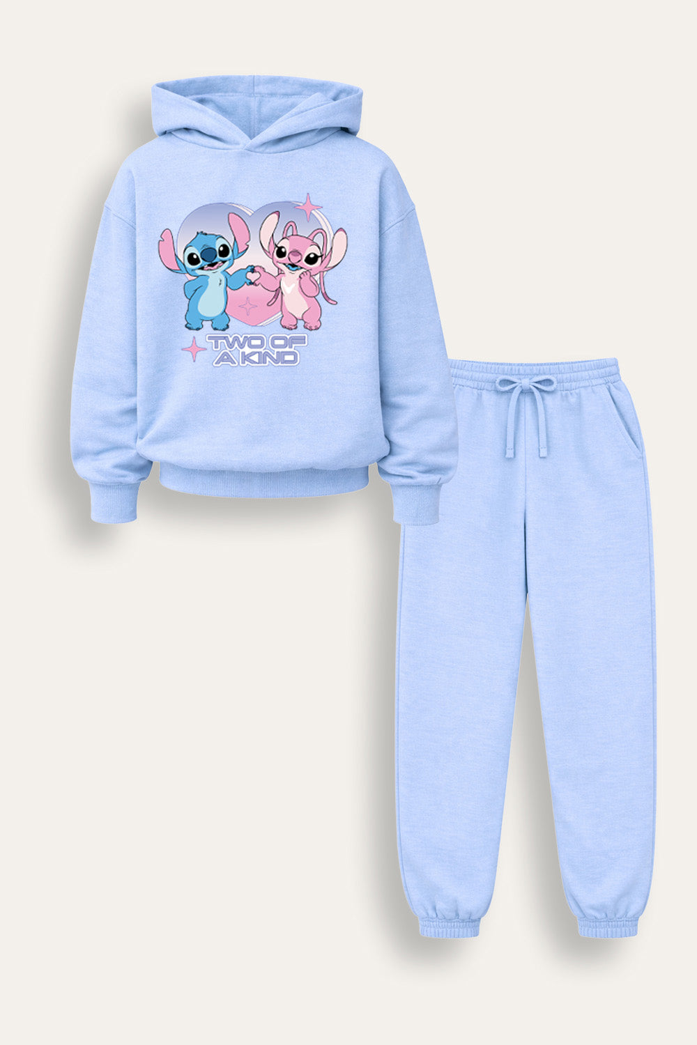 Disney Lilo & Stitch Girls Light Blue Hoodie and Jogger Set
